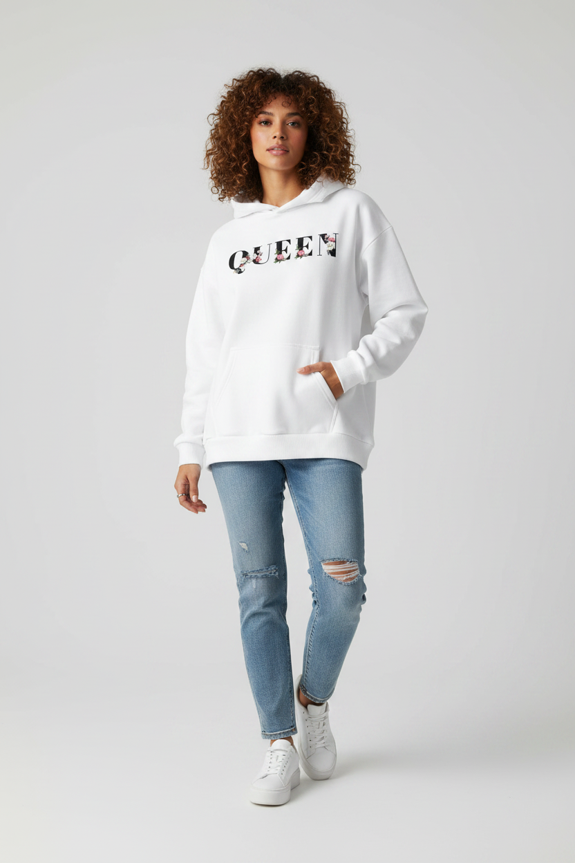 Hoodies Queen pour femme Blanc