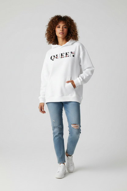 Hoodies Queen pour femme Blanc