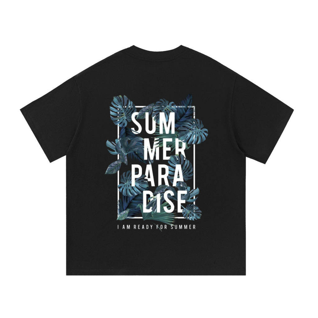 T-shirt Summers paradise Pour homme Noir