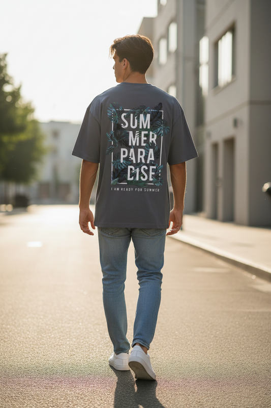 T-shirts Summers Paradise pour homme Gris